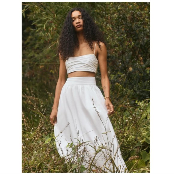 Reformation Carlow Two Piece Dress - White - Picture 4 of 12